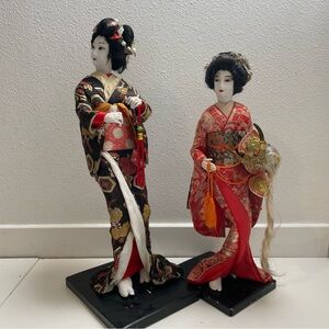 Rare set Old Vintage Nishi Geisha Dolls Handmade in Japan